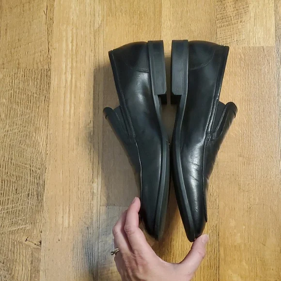 Bruno Magli Black Italian Leather Slip-On Firenze BM600319 Loafers Size 10‎